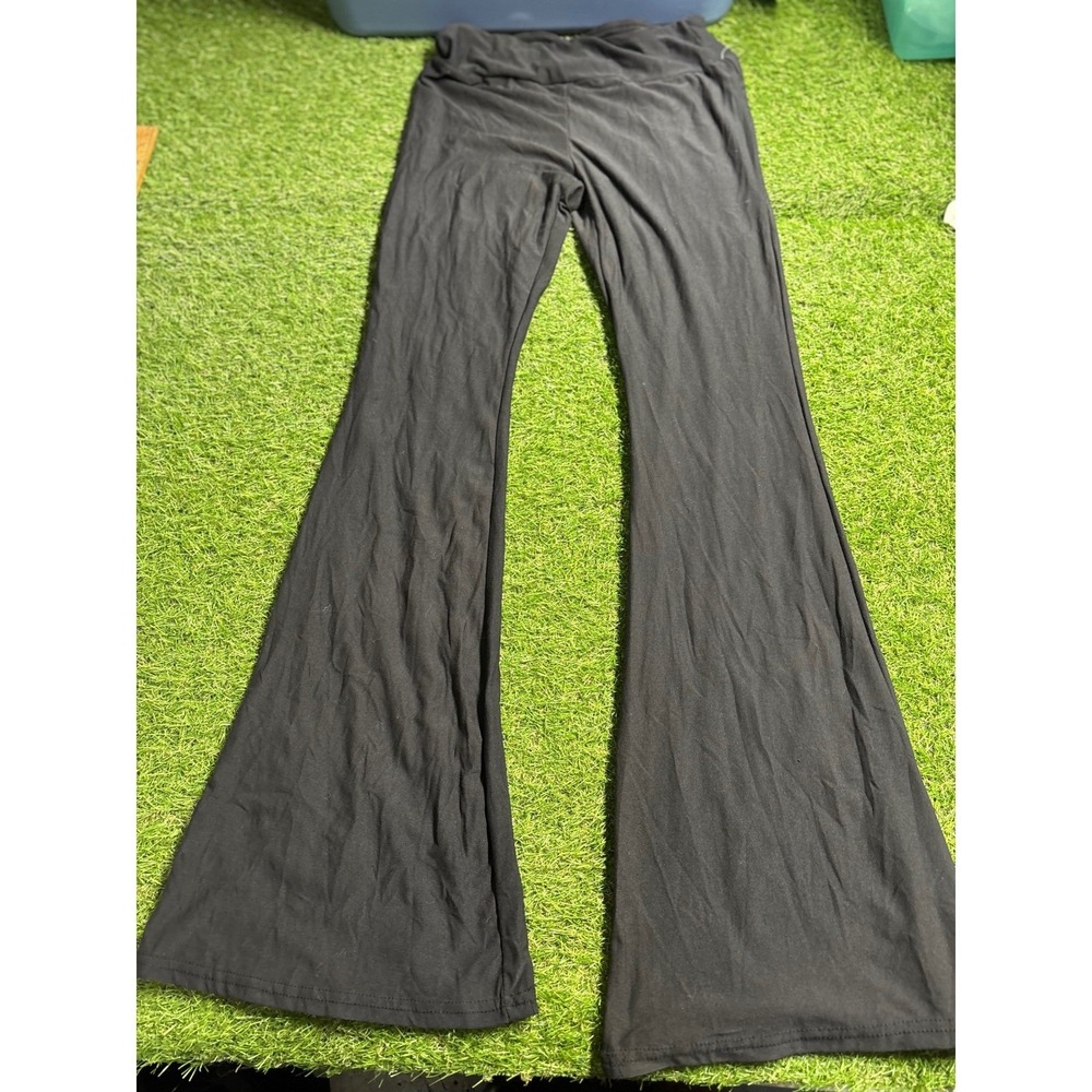 No Boundaries Black Flare Leggings Pants Women's Size M 7 9 Stretch Athletic